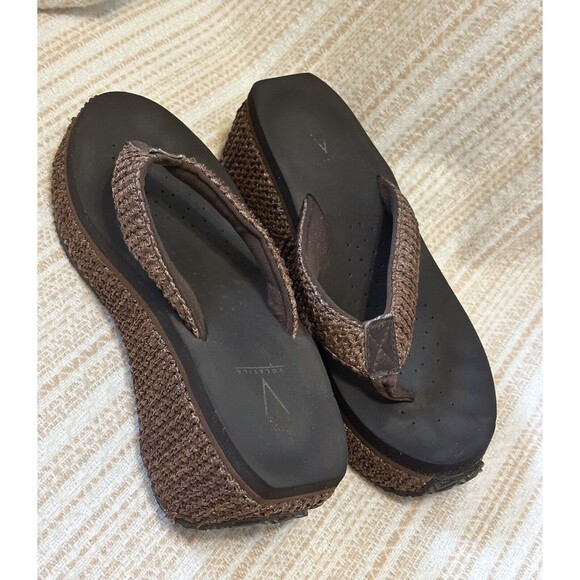 Volatile Island Women Size 8 Wedge Braided Textile Sandal Platform Vacation - Picture 7 of 8